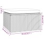 Reposapiés de jardín con cojín ratán sintético gris 55x55x30 cm de , Sofás de exterior - Ref: Foro24-318668, Precio: 90,81 €,...
