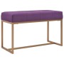 Banco 80 cm terciopelo morado de , Bancos para recibidores y almacenamiento - Ref: Foro24-247557, Precio: 94,85 €, Descuento: %