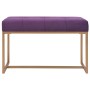 Banco 80 cm terciopelo morado de , Bancos para recibidores y almacenamiento - Ref: Foro24-247557, Precio: 94,85 €, Descuento: %