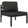 Sofá modular central con cojines aluminio antracita de , Sofás modulares de exterior - Ref: Foro24-49240, Precio: 178,27 €, D...