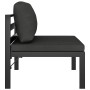 Sofá modular central con cojines aluminio antracita de , Sofás modulares de exterior - Ref: Foro24-49240, Precio: 178,27 €, D...