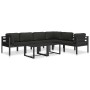 Sofá modular central con cojines aluminio antracita de , Sofás modulares de exterior - Ref: Foro24-49240, Precio: 178,27 €, D...
