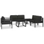 Sofá modular central con cojines aluminio antracita de , Sofás modulares de exterior - Ref: Foro24-49240, Precio: 178,27 €, D...