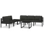 Sofá modular central con cojines aluminio antracita de , Sofás modulares de exterior - Ref: Foro24-49240, Precio: 178,27 €, D...