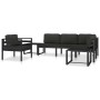 Sofá modular central con cojines aluminio antracita de , Sofás modulares de exterior - Ref: Foro24-49240, Precio: 178,27 €, D...
