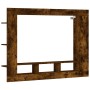 Mueble para TV madera de ingeniería roble ahumado 152x22x113 cm de , Muebles TV - Ref: Foro24-833727, Precio: 93,48 €, Descue...