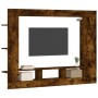 Mueble para TV madera de ingeniería roble ahumado 152x22x113 cm de , Muebles TV - Ref: Foro24-833727, Precio: 93,48 €, Descue...