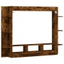 Mueble para TV madera de ingeniería roble ahumado 152x22x113 cm de , Muebles TV - Ref: Foro24-833727, Precio: 93,48 €, Descue...