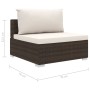Set muebles de jardín 8 piezas y cojines ratán sintético marrón de , Conjuntos de jardín - Ref: Foro24-46765, Precio: 868,63 ...