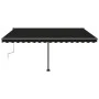 Toldo de pie retráctil manual gris antracita 400x300 cm de vidaXL, Toldos - Ref: Foro24-3069739, Precio: 433,86 €, Descuento: %