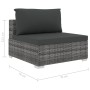 Set de muebles de jardín 6 pzas y cojines ratán sintético gris de , Conjuntos de jardín - Ref: Foro24-46771, Precio: 635,86 €...