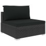 Set muebles de jardín 5 piezas y cojines ratán sintético negro de , Conjuntos de jardín - Ref: Foro24-46784, Precio: 504,72 €...