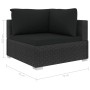 Set muebles de jardín 5 piezas y cojines ratán sintético negro de , Conjuntos de jardín - Ref: Foro24-46784, Precio: 504,72 €...
