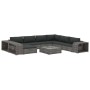 Set de muebles de jardín 10 pzas y cojines ratán sintético gris de , Conjuntos de jardín - Ref: Foro24-46816, Precio: 998,23 ...