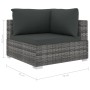 Set de muebles de jardín 10 pzas y cojines ratán sintético gris de , Conjuntos de jardín - Ref: Foro24-46816, Precio: 998,23 ...