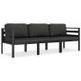 Set muebles de jardín 3 pzas y cojines aluminio gris antracita de , Conjuntos de jardín - Ref: Foro24-49237, Precio: 453,70 €...