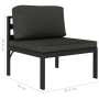 Set muebles de jardín 3 pzas y cojines aluminio gris antracita de , Conjuntos de jardín - Ref: Foro24-49237, Precio: 453,70 €...