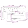 Sofá de 2 plazas con cojines cuero sintético negro 120 cm de , Sofás - Ref: Foro24-3200798, Precio: 230,41 €, Descuento: %