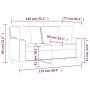 Sofá de 2 plazas con cojines cuero sintético rojo tinto 140 cm de , Sofás - Ref: Foro24-3200869, Precio: 302,71 €, Descuento: %
