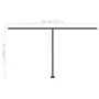 Manual retractable foot awning anthracite gray 400x300 cm by vidaXL, Awnings - Ref: Foro24-3069739, Price: 433,86 €, Discount: %