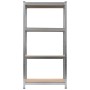 Estantería de acero y MDF 80x40x160 cm plateado de , Estanterías industriales - Ref: Foro24-144266, Precio: 58,26 €, Descuent...