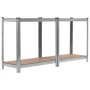 Estantería de acero y MDF 80x40x160 cm plateado de , Estanterías industriales - Ref: Foro24-144266, Precio: 58,26 €, Descuent...