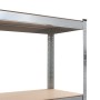 Estantería de acero y MDF 80x40x160 cm plateado de , Estanterías industriales - Ref: Foro24-144266, Precio: 58,26 €, Descuent...