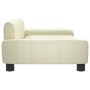 Cama para perros de cuero sintético crema 90x53x30 cm de , Camas para perros - Ref: Foro24-171853, Precio: 86,77 €, Descuento: %