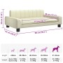 Cama para perros de cuero sintético crema 90x53x30 cm de , Camas para perros - Ref: Foro24-171853, Precio: 86,77 €, Descuento: %