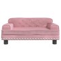 Cama para perros de terciopelo rosa 70x45x30 cm de , Camas para perros - Ref: Foro24-171885, Precio: 72,41 €, Descuento: %