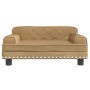 Cama para perros de terciopelo marrón 70x45x30 cm de , Camas para perros - Ref: Foro24-171887, Precio: 88,32 €, Descuento: %