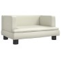 Cama para perros de cuero sintético crema 60x40x30 cm de , Camas para perros - Ref: Foro24-171914, Precio: 68,18 €, Descuento: %