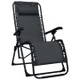 Tumbona plegable de terraza textileno negra de , Tumbonas - Ref: Foro24-47899, Precio: 126,70 €, Descuento: %