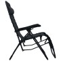 Tumbona plegable de terraza textileno negra de , Tumbonas - Ref: Foro24-47899, Precio: 126,70 €, Descuento: %
