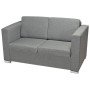 Conjunto de sofás 2 unidades tela gris claro de , Sofás - Ref: Foro24-274212, Precio: 743,21 €, Descuento: %