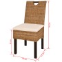 Sillas de comedor 4 unidades ratán kubu madera de mango de , Sillas de comedor - Ref: Foro24-274362, Precio: 354,98 €, Descue...