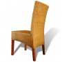 Sillas de comedor 4 unidades ratán natural marrón de , Sillas de comedor - Ref: Foro24-274204, Precio: 355,96 €, Descuento: %