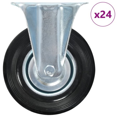 Ruedas fijas 24 unidades 125 mm de , Manipulación de materiales - Ref: Foro24-277969, Precio: 128,20 €, Descuento: %