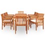 Set comedor de jardín 9 pzas y cojines madera maciza de acacia de , Conjuntos de jardín - Ref: Foro24-278900, Precio: 1,00 €,...
