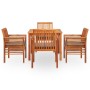 Set comedor de jardín 5 pzas y cojines madera maciza de acacia de , Conjuntos de jardín - Ref: Foro24-278902, Precio: 593,87 ...