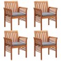 Set comedor de jardín 5 pzas y cojines madera maciza de acacia de , Conjuntos de jardín - Ref: Foro24-278902, Precio: 593,87 ...