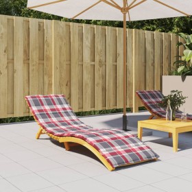 Cojín de tumbona de tela Oxford a cuadros rojo 200x60x3 cm de , Cojines para sillas y sofás - Ref: Foro24-314216, Precio: 42,...