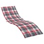 Cojín de tumbona de tela Oxford a cuadros rojo 200x60x3 cm de , Cojines para sillas y sofás - Ref: Foro24-314216, Precio: 42,...