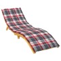 Cojín de tumbona de tela Oxford a cuadros rojo 200x60x3 cm de , Cojines para sillas y sofás - Ref: Foro24-314216, Precio: 42,...