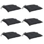 Cojines de silla de jardín 6 uds tela Oxford negro 40x40x7 cm de , Cojines para sillas y sofás - Ref: Foro24-314883, Precio: ...