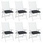 Cojines de silla de jardín 6 uds tela Oxford negro 40x40x7 cm de , Cojines para sillas y sofás - Ref: Foro24-314883, Precio: ...