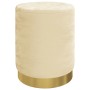 Taburete con almacenaje redondo terciopelo melocotón de , Taburetes y sillas plegables - Ref: Foro24-340287, Precio: 46,49 €,...