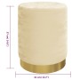 Taburete con almacenaje redondo terciopelo melocotón de , Taburetes y sillas plegables - Ref: Foro24-340287, Precio: 46,49 €,...