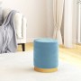 Taburete con almacenaje redondo terciopelo azul claro de , Taburetes y sillas plegables - Ref: Foro24-340291, Precio: 50,37 €...
