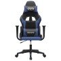Silla gaming de masaje cuero sintético negro y azul de , Sillones para videojuegos - Ref: Foro24-345445, Precio: 116,35 €, De...